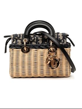 Christian Dior 2023 Micro Wicker Lady D-Joy Bag